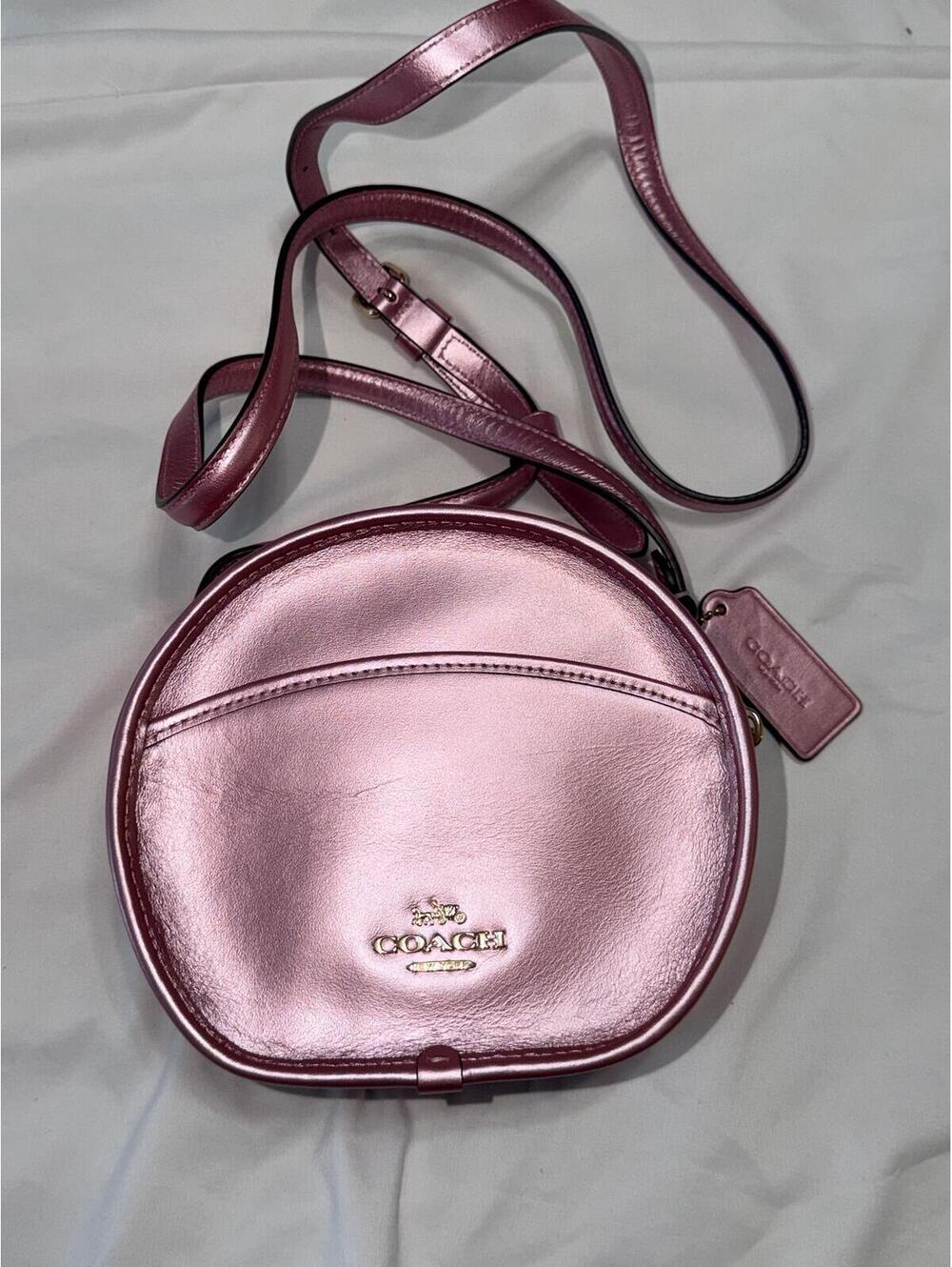 Coach Canteen Crossbody Bag Metallic Pink Blush Crossbody